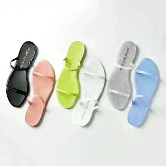 NWT Stuart Weitzman “Sawyer” Rubber Double Strap Slide Sandal - Picture 2 of 16